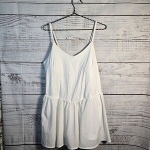 NWT JoyLab White Cami Dress w/ Built-In Shorts With Pockets And Bra XXL